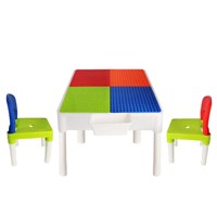 Children DIY Kindergarten Educational Plastic Bricks Toy Indoor Building Blocks Table