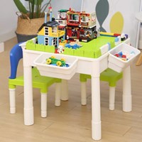 Multifunctional Building Table Boy And Girl Puzzle Assembly Kids Building Block Table