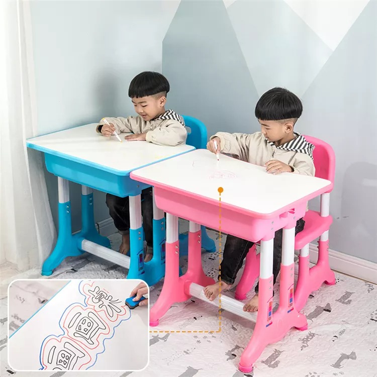 Children Furniture Set Plastic Steel Multilayer Board Plastic Study Painting Table And Chair Set Kids Play Table