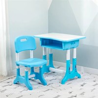 Children Furniture Set Plastic Steel Multilayer Board Plastic Study Painting Table And Chair Set Kids Play Table