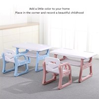 Kindergarten Children Plastic Desk Chair Indoor Kids Study Table and Chair Set Multifunction Baby High Chair Plastic PE