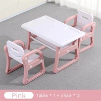 Kindergarten Children Plastic Desk Chair Indoor Kids Study Table and Chair Set Multifunction Baby High Chair Plastic PE