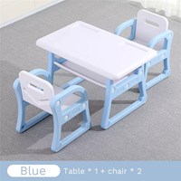 Kindergarten Children Plastic Desk Chair Indoor Kids Study Table and Chair Set Multifunction Baby High Chair Plastic PE