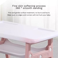 Kindergarten Children Plastic Desk Chair Indoor Kids Study Table and Chair Set Multifunction Baby High Chair Plastic PE