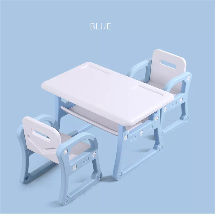 Kindergarten Children Plastic Desk Chair Indoor Kids Study Table and Chair Set Multifunction Baby High Chair Plastic PE