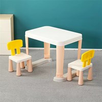 Plastic Kindergarten Folding Children's Study Tables and Chairs Student Study Table Set