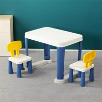 Plastic Kindergarten Folding Children's Study Tables and Chairs Student Study Table Set