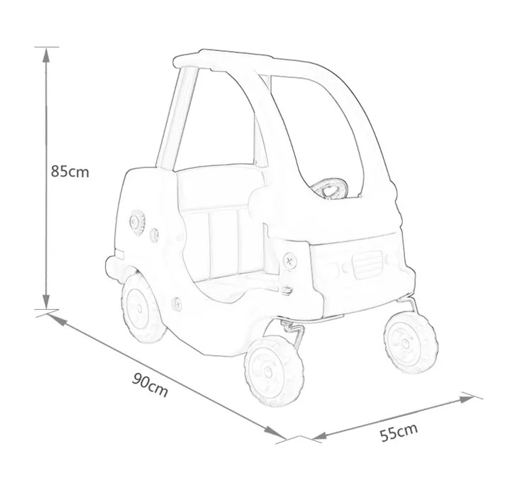 Princess mini double seats plastic car