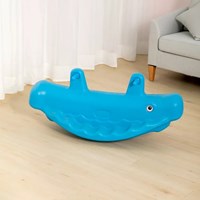 Plastic whale seesaw kids rocking toy children ride on balance toy for kindergarten