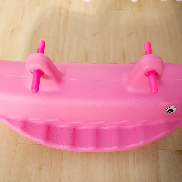 Plastic whale seesaw kids rocking toy children ride on balance toy for kindergarten