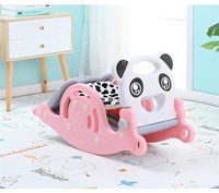 Multifunctional 3 In 1 Basketball Stand Slide Indoor Kids Toy Plastic Rocking Horse