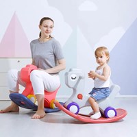 Kids Playground Multifunctional Cartoons Dinosaur Plastic Toy Rocking Horse