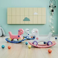 Kids Playground Multifunctional Cartoons Dinosaur Plastic Toy Rocking Horse