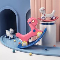 Kids Playground Multifunctional Cartoons Dinosaur Plastic Toy Rocking Horse