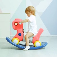 Kids Playground Multifunctional Cartoons Dinosaur Plastic Toy Rocking Horse