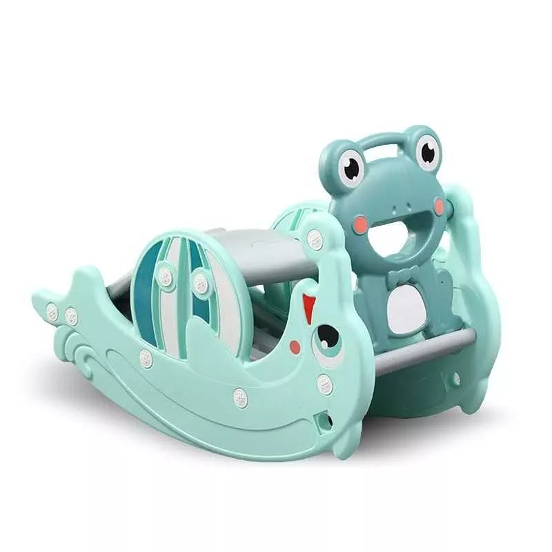 Multifunctional Indoor Cartoons Baby 2 In 1 Rocking Horse Slide Rocking Horse Toys For Kids