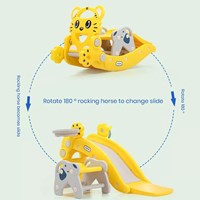 Funny Tiger Multifunctional Children's Two-in-One Rocking Horse Slide Children's Plastic Rocking Horse