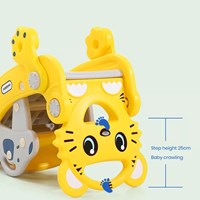 Funny Tiger Multifunctional Children's Two-in-One Rocking Horse Slide Children's Plastic Rocking Horse