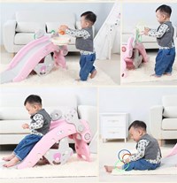 Children Multifunctional Indoor Slide Rocking Horse 2-in-1 Baby Toy Kids Plastic Rocking Horse