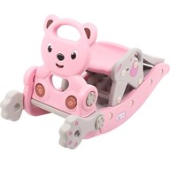 Children Multifunctional Indoor Slide Rocking Horse 2-in-1 Baby Toy Kids Plastic Rocking Horse