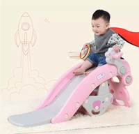 Children Multifunctional Indoor Slide Rocking Horse 2-in-1 Baby Toy Kids Plastic Rocking Horse