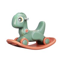 Safety Kindergarten Indoor Multifunctional Kids Green Plastic Toy Rocking Horse