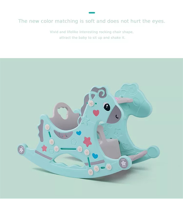 Best Selling Quality Kids Indoor Playground Multifunctional Plastic Toy Rocking Horse