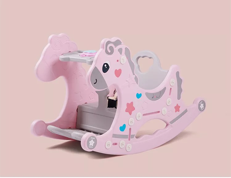 Best Selling Quality Kids Indoor Playground Multifunctional Plastic Toy Rocking Horse