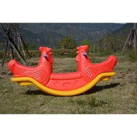 Cheap single double rocking children indoor outdoor plastic seat rocker colorful seesaw for kids