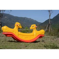 Cheap single double rocking children indoor outdoor plastic seat rocker colorful seesaw for kids