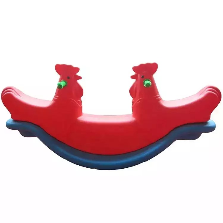 Cheap single double rocking children indoor outdoor plastic seat rocker colorful seesaw for kids