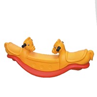 Cheap single double rocking children indoor outdoor plastic seat rocker colorful seesaw for kids