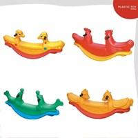 Cheap single double rocking children indoor outdoor plastic seat rocker colorful seesaw for kids