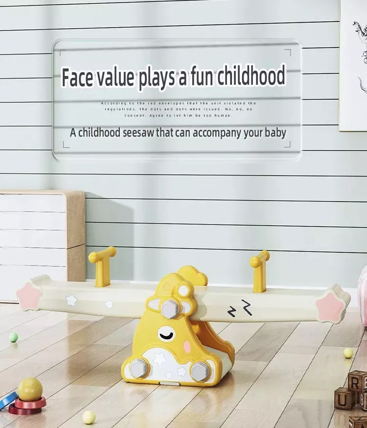 Happy childhood toy kids plastic seesaw Children's Wonderful cute seesaw baby simple kindergarten toy