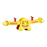 Animal cute attractive toy plastic kids playground equipment two kids balance play giraffe seesaw