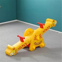 Animal cute attractive toy plastic kids playground equipment two kids balance play giraffe seesaw