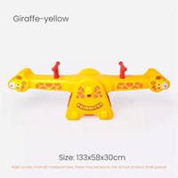 Animal cute attractive toy plastic kids playground equipment two kids balance play giraffe seesaw