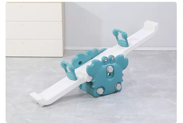 Safe Stable High-Quality Plastic Seat Children Fun Two People Crab Shape Seesaw