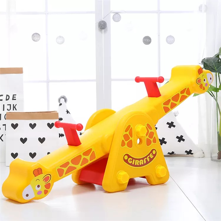 Hot Sale Popular Giraffe Small Playground Kids Plastic Seat Seesaw For Kids