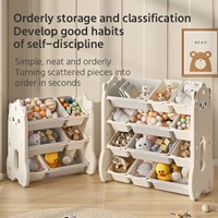 Kindergarten toy Alpaca storage rack Bookcase Cartoon Kids Plastic Portable Book Shelf Furniture