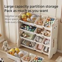 Kindergarten toy Alpaca storage rack Bookcase Cartoon Kids Plastic Portable Book Shelf Furniture