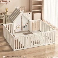 New style portable Large Plastic Unfolding Fence Panels Safety Play Pen kids folding baby playpen